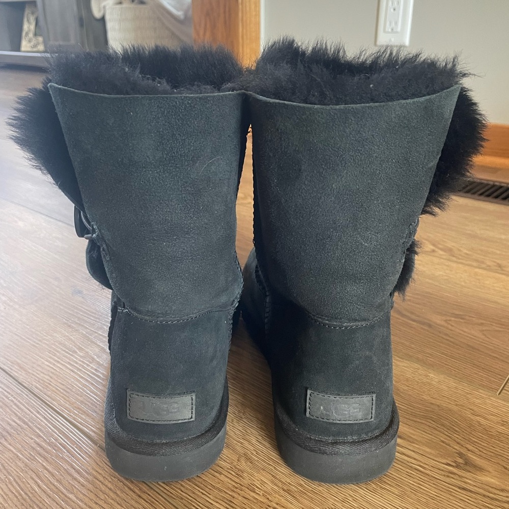 UGG Bailey Button Boots - Black, Size 10 - Picture 3 of 8